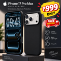 iPhone 17 Pro Max Liquid Silicone Case – Soft Shockproof Protective Cover (Black)